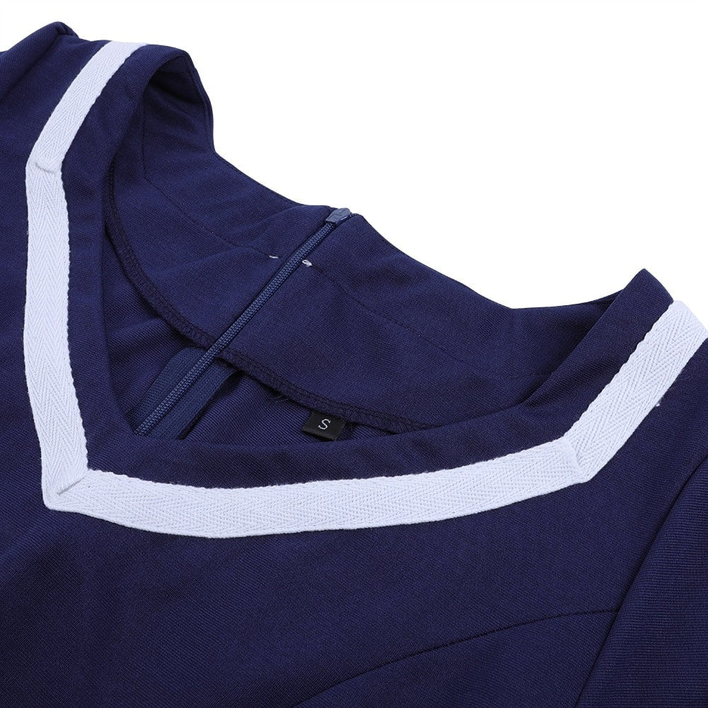 Robe Pin-Up bleu foncé – Image 4