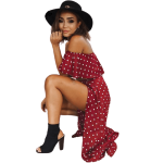 Robe Pin-Up Pois Blancs Vintage-Dressing