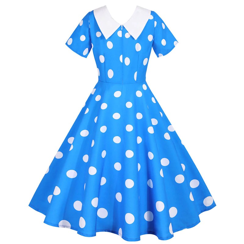 Robe Pin-Up style Rockabilly bleue – Image 3