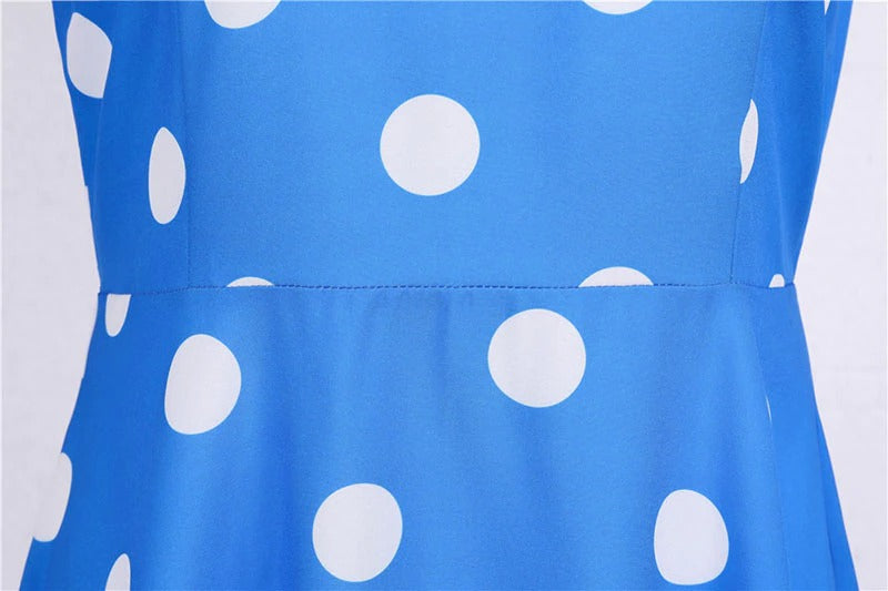 Robe Pin-Up style Rockabilly bleue – Image 6
