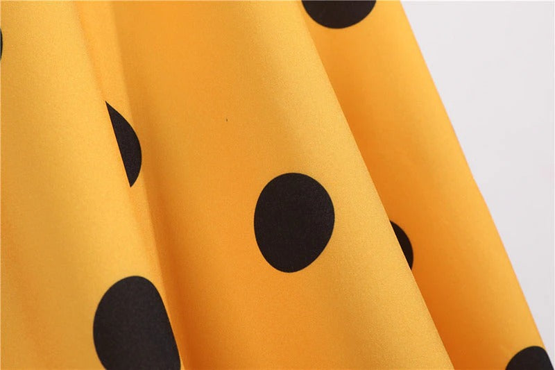 Robe Pin-Up style Rockabilly jaune – Image 6