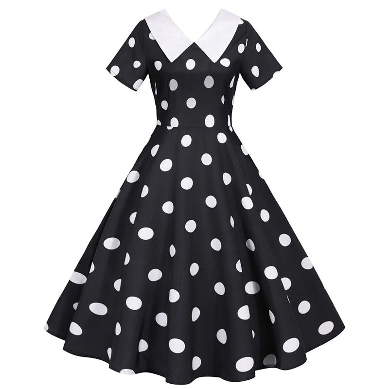 Robe Pin Up Noire Rockabilly