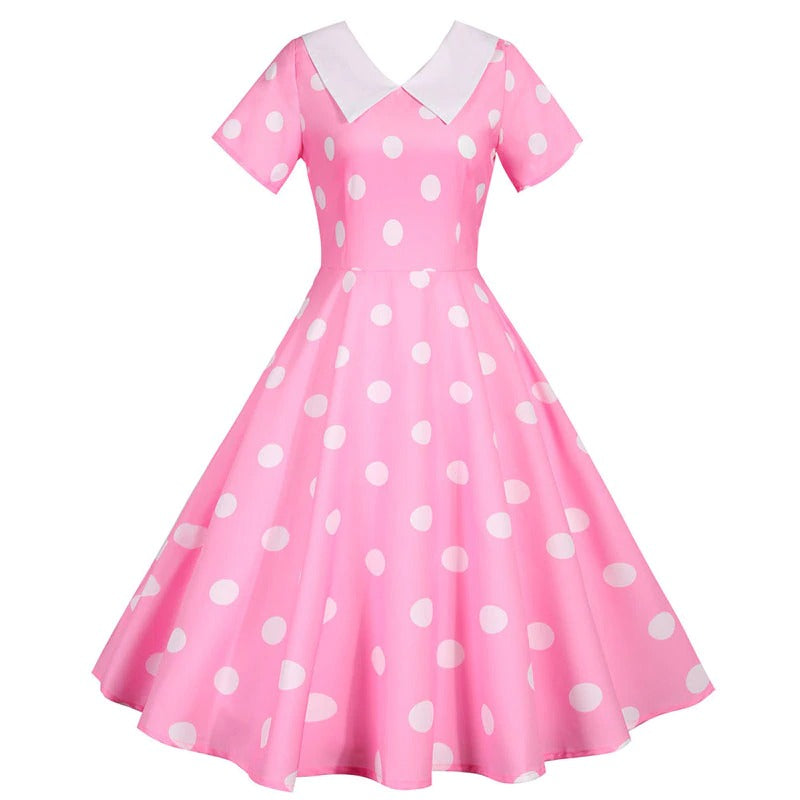 Robe Pin-Up Rockabilly Rose Année 50
