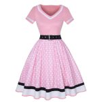 Robe Pin-Up Rose Type Années 50