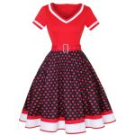 Robe Pin-Up Rouge et Noire Vintage