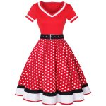Robe Pin-Up Rouge Vintage-Dressing