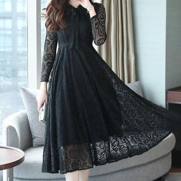 Robe Pin-Up Chic Victorien Noire Rétro Chic