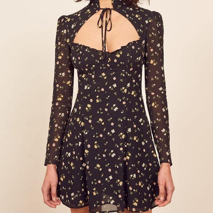 Robe Pin-Up florale courte – Image 3