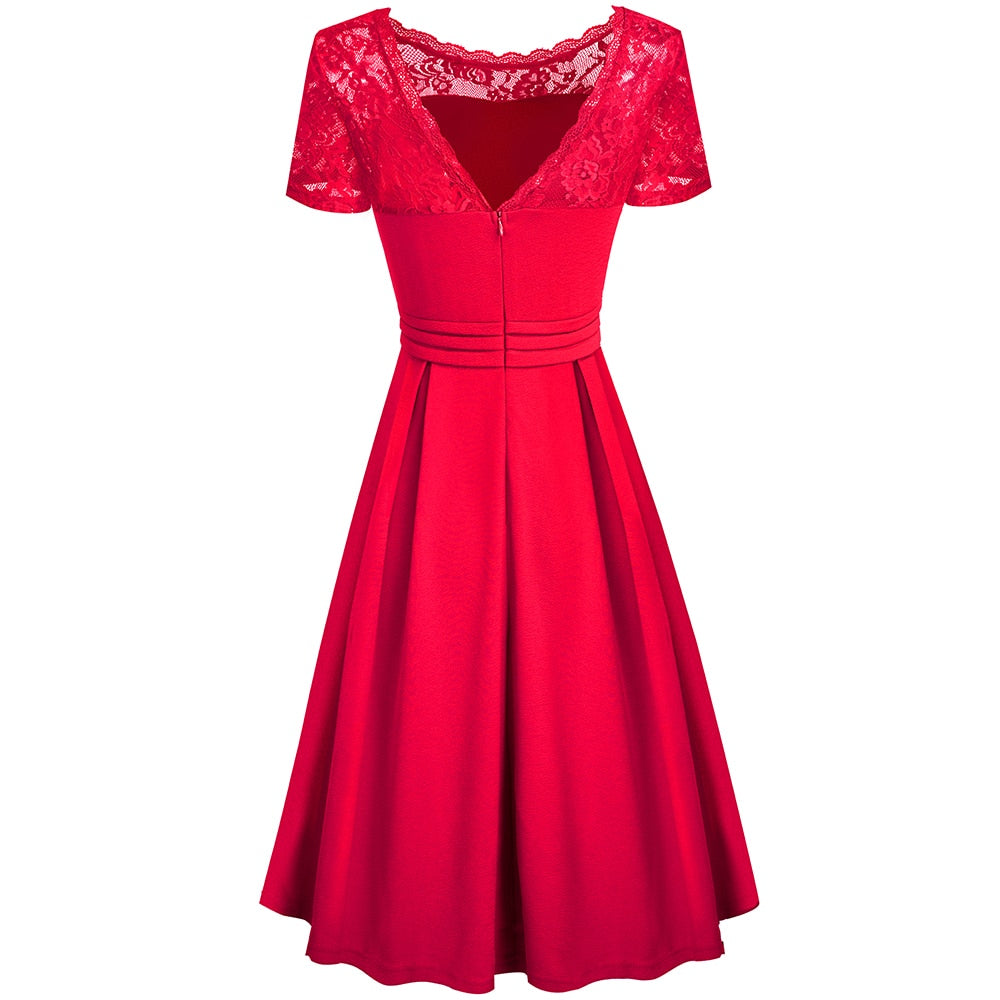 Robe vintage en dentelle rétro – Image 4