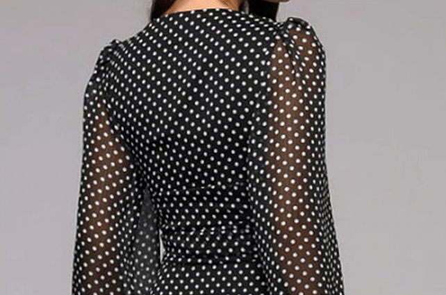 Robe vintage terracotta à pois – Image 5