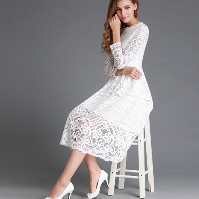 Robe Vintage - Dentelle des années 70 – Image 6