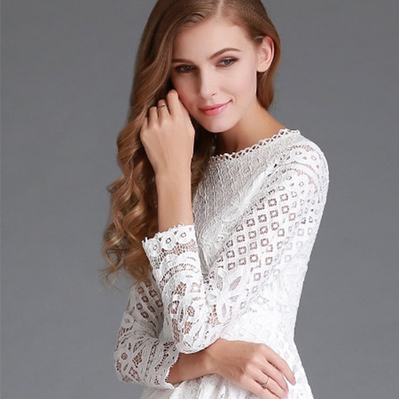 Robe Vintage - Dentelle des années 70 – Image 5
