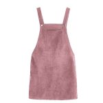 Robe Vintage Courte en Velours Rose