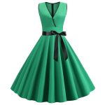 Robe Vintage Pas Cher Verte Pin-Up