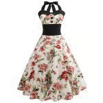 Robe Vintage Pin-Up Motifs Fleurs
