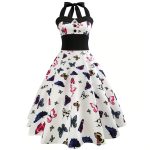 Robe Vintage Pin-Up Motifs Papillons