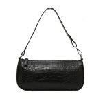 Sac à Main Croco Vintage Noir Vintage-Dressing